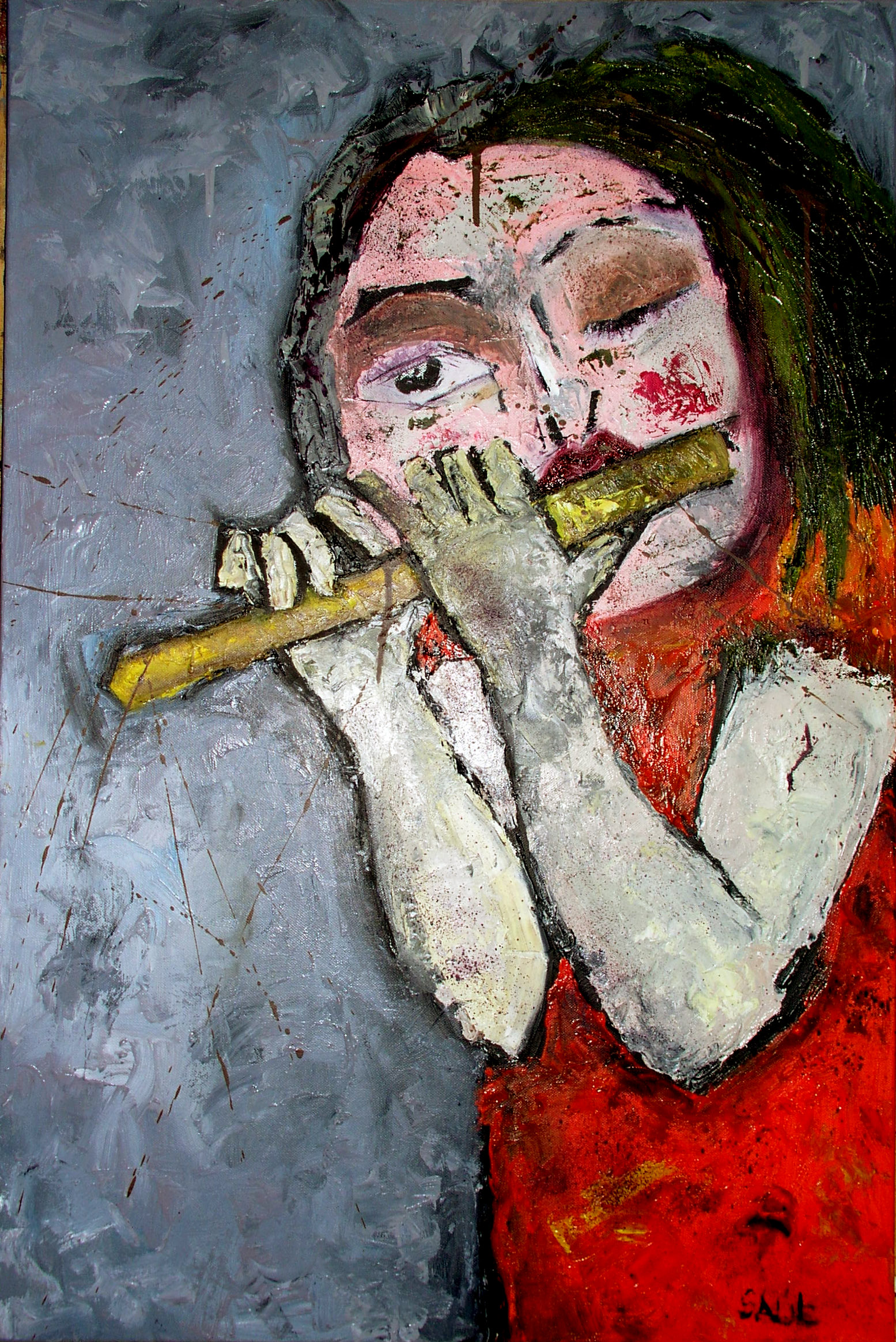 Piccolo Girl Oil on Canvas 36 x 24 in 2009